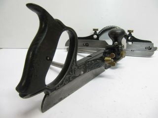TYPE 2 STANLEY No.  46 COMBINATION PLOW PLANE with WRAP AROUND FENCE and IRONS 4