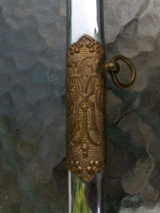 HENDERSON AMES Ca 1890s Masonic Knights Templar Sword & Scabbard - 98 - NEAR 4