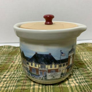 Longaberger Pottery Homestead One Pint Crock With Lid
