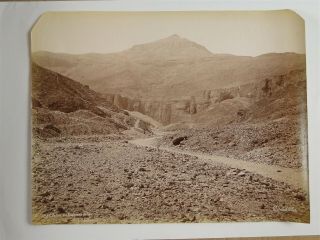 Valley Of The Kings In Egypt - Large Photo By Sebah C1880s