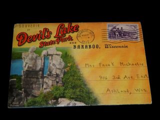 Vintage Postcard,  Baraboo,  Wisconsin,  Wi,  Devil 
