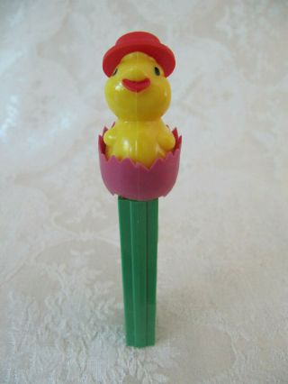 Vintage Easter Pez - Chick In Egg - No Feet - Made In Austria - Rare Color Scheme