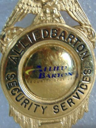Obsolete Vintage Allied Barton Security Services Metal Badge $9.  95
