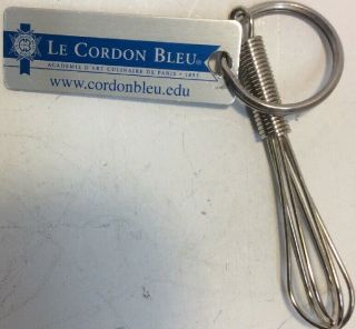 Le Cordon Bleu 3 " Metal Keychain With 2 " Metal Mini Whisk Recycledfashionshop