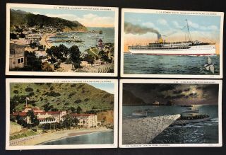4 Vintage Santa Catalina Island Postcards - Western Publishing C - 1,  1.  4,  1.  5 & 44