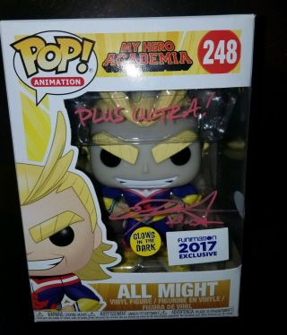 Funko Pop My Hero Academia - All Might Glow In The Dark Signed Authenticated