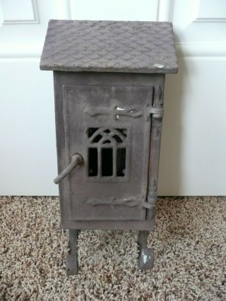 Vintage Cast Iron Griswold 1 382 Mailbox W Door & Newspaper Holder Antique