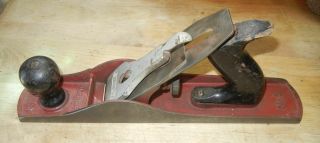 Vtg Antique Stanley Bailey No.  5 Wood Plane 14 " Smooth Bottom Wood Hand Tool