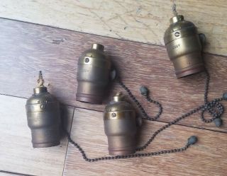 4 Matching Hubbell Sockets Handel Antique Lamp Light