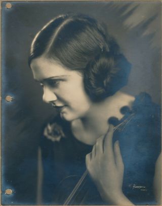 G 1920s Photo Babe Egan - Jazz All Girl Band Leader Violinist Hollywood Redheads