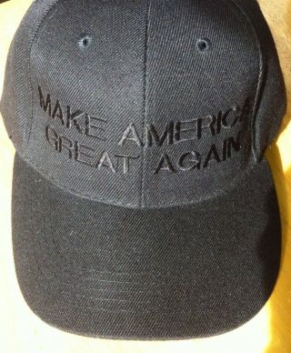 Republican Make America Great Again Black On Black Donald Trump Hat Embroidered