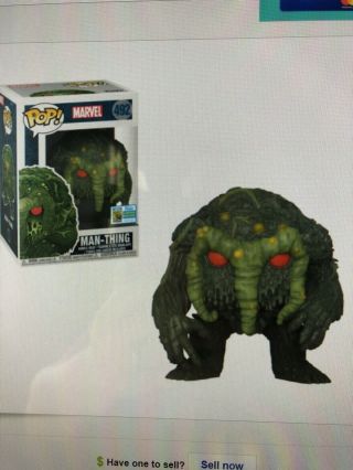 Sdcc 2019 Funko Pop Marvel Man - Thing 492 Official Comic Con Sticker