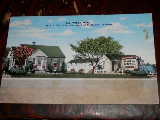 Bridgeville De - Rare 1954 Postcard - The Wi - Lo Motel