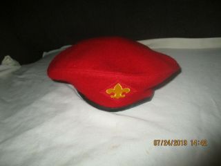 Boy Scout Official Headwear Beret Mfg In U.  S.  A.  [see All Pics]