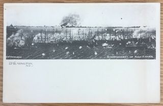 Wilmington North Carolina Bombardment Of Fort Fisher Postcard 318