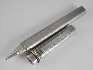 Cartier Vendome Oval Silver Plated Ballpoint Pen