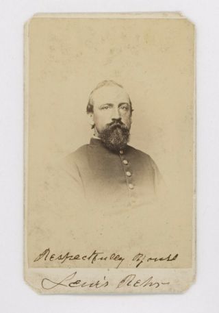 Civil War Cdv Photo,  Major Lewis Rehr,  54th Pa.  Volunteer Infantry Regiment