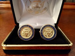 President Donald J.  Trump Presidential Seal Diecast Cufflinks