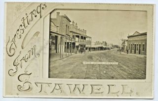 C.  1908 Pu Rp Postcard Main Street Stawell Kay 