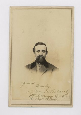 Civil War Cdv Photo 1st Lt.  Allen K.  Babcock,  54th Pa Vol.  Infantry Regiment