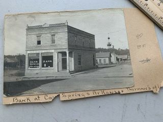 Cave Springs Bank And Street Scene Real Photo Vintage 1930??h One Of A Kind???