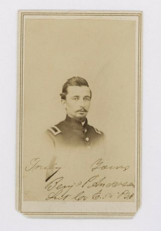 Civil War Cdv Photo Lt.  Benj.  P.  Andersen,  54th Pa Volunteer Infantry Regiment