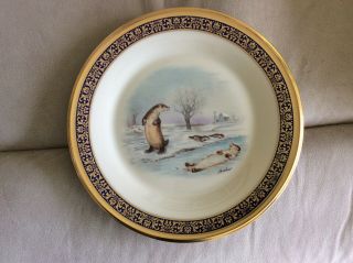 Lenox Boehm Woodland Wildlife Plate 24K Gold Trim - Complete 10 plate set 3