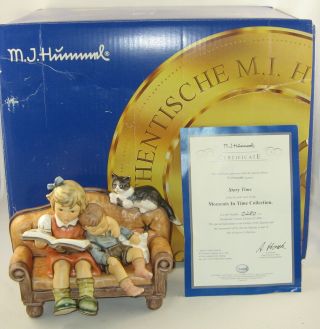 Hummel Figurine " Story Time " Hum 2261 Trademark 8 W/original Box &