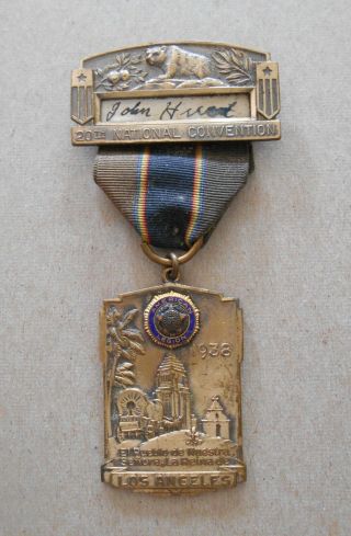 American Legion 20th National Convention Medal Los Angeles,  1938