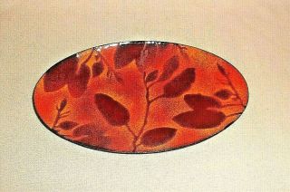 Mackintosh Enamels Enamel On Copper Arts And Crafts Style 7 - 1/2 " X 4 - 1/2 " Tray