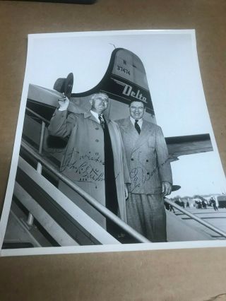 Rare Autographed John R.  Steelman & C E Woolman Delta Airlines