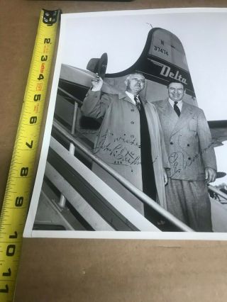 Rare Autographed John R.  Steelman & C E Woolman Delta Airlines 4