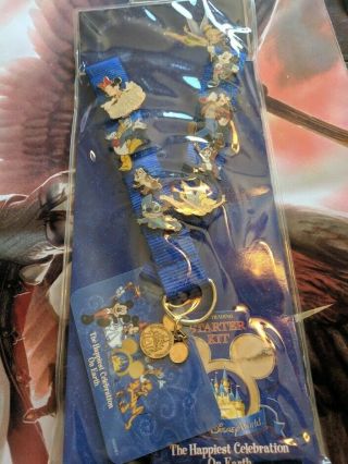 Disney Trading Pins Starter Kit - Mickey Minnie Lilo Tinker Bell Goofy