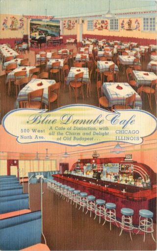 A View Of The Blue Danube Cafe,  500 West North Avenue,  Chicago Illinois Il