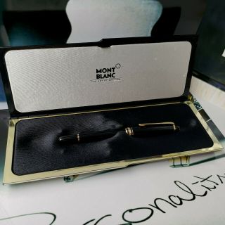 Montblanc Meisterstuck 144 Classic Fountain Pen Pen M Nib Black&gold ⚡mint⚡