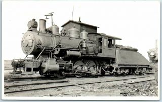 Chicago,  Milwaukee & Gary Railroad Photo Rppc Postcard Cm&g Locomotive 51 C1919