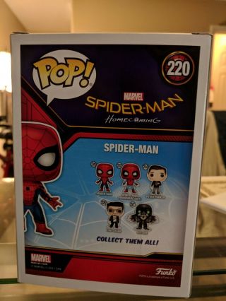 Funko Pop Spiderman Homecoming Signed Stan Lee 3