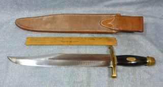 Randall Brass Back Model 12 - 13 Raymond Thorp Bowie Knife With Sheath