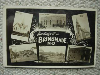 Rppc - Brinsmade Nd - Multiview - First National Bank - Church - St - Benson Co - Chas Morris