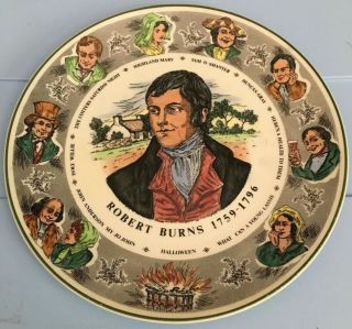 Vintage Royal Doulton Collector Plate Robert Burns 1759 - 1796 Tc 1040 England