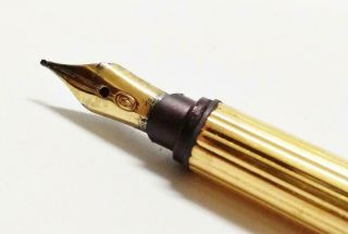 Authentic Cartier Fountain Pen Gold Tone Color PEN145 7