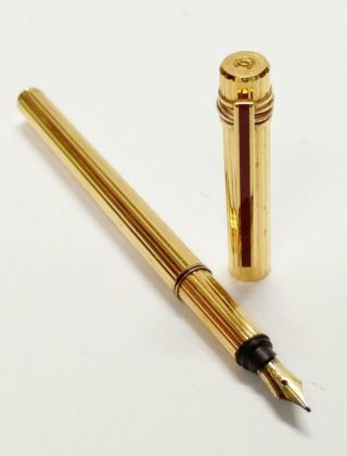 Authentic Cartier Fountain Pen Gold Tone Color PEN145 9