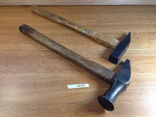 Old Chisel Hammer Vintage Japanese Forged Iron Tool Set 2 Genno 130/320mm Hp291