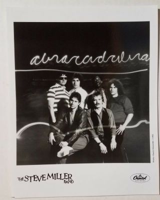 Steve Miller Band " Abracadabra " Vintage Record Label Photo 1982 Capitol Records
