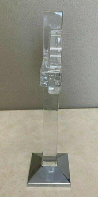 Tall Lalique Crystal Glass Christ On The Cross 4