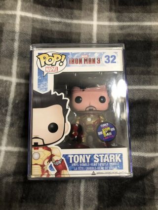 Funko Pop Tony Stark 32 2013 Sdcc Limited Edition Iron Man With Stack