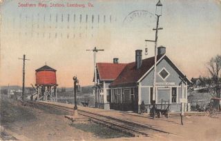 Leesburg Virginia Southern Railway Station Vintage Postcard Jf235645