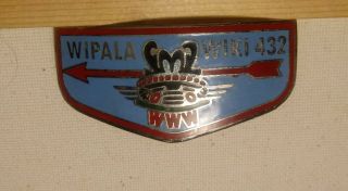 Boy Scout Oa Metal Patch Shaped Slide Neckerchief 1970s Wipala Wiki 432 Lodge