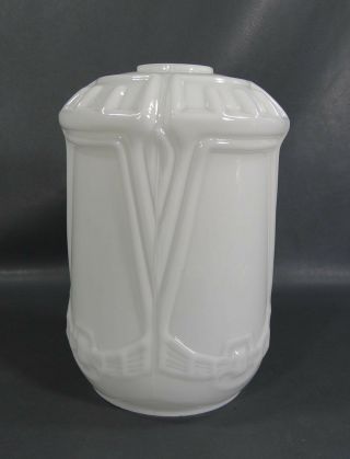 Antique Art Deco Milk Glass White Lamp Shade Light Fixture Chandelier Sconce