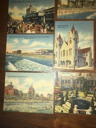 12 Vintage Atlantic City NJ Souvenir Miniature Post Card like pictures 3.  5X 2.  75 2